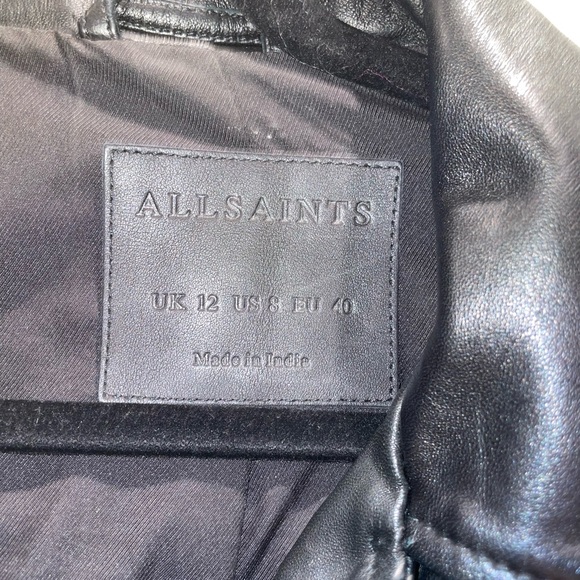 Allsaints Balfern Leather Biker Jacket - Picture 10 of 10